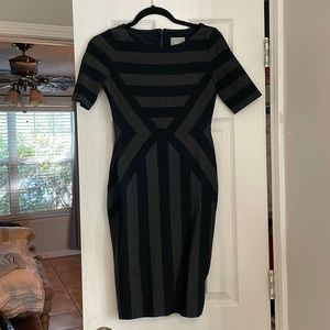 Black and gray striped dress